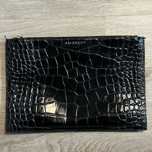 Givenchy embossed leather pouch
